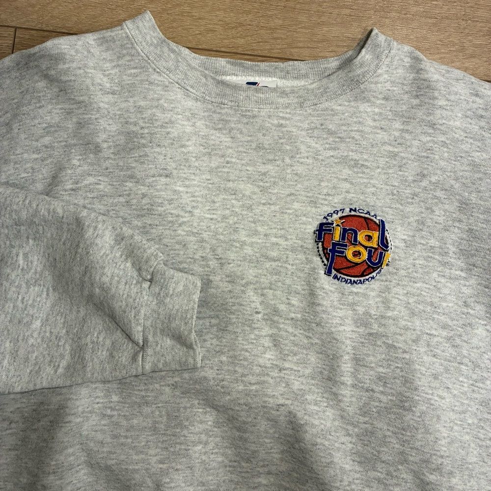 Vintage Logo Athletic 90s Final Four NCAA Gray Sweatshirt Made in USA Size XL